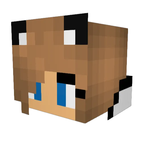 Catiana Minecraft avatar head, 3D render