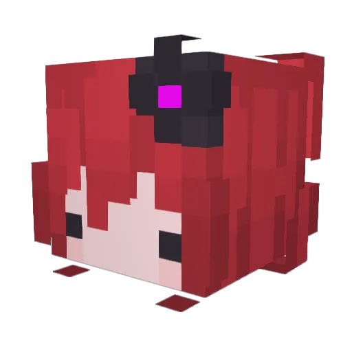 Catickle Minecraft avatar head, 3D render