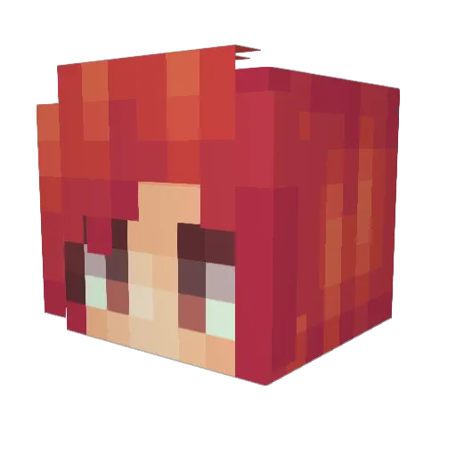 CaticornGirl Minecraft avatar head, 3D render
