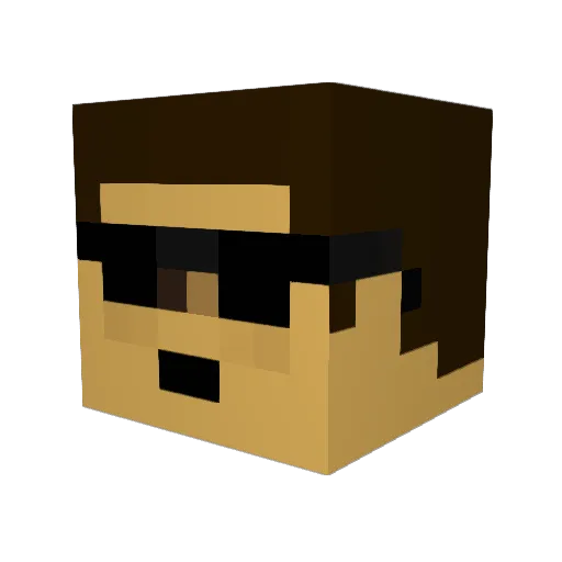 CatiestGrub Minecraft avatar head, 3D render