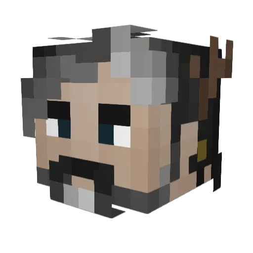 Catific Minecraft avatar head, 3D render