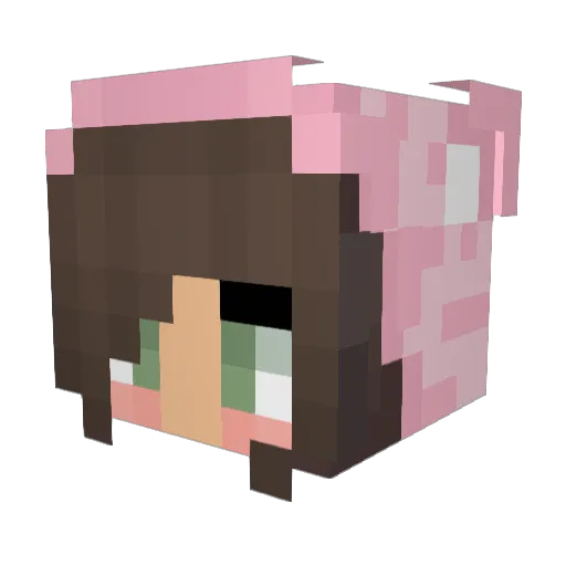 Catii_26 Minecraft avatar head, 3D render