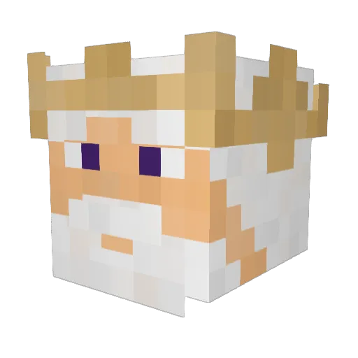 Catir Minecraft avatar head, 3D render