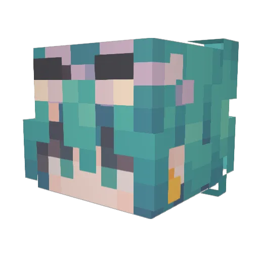 Catironi Minecraft avatar head, 3D render
