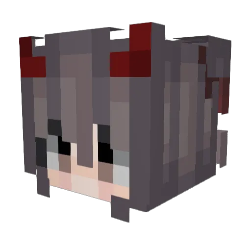 Catitude_ Minecraft avatar head, 3D render
