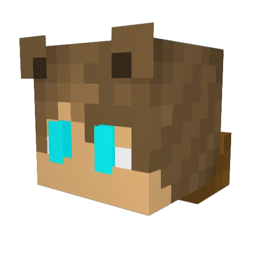 CatlikeLlama9 Minecraft avatar head, 3D render