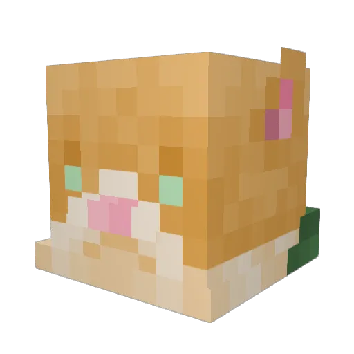 CatmenMilota Minecraft avatar head, 3D render