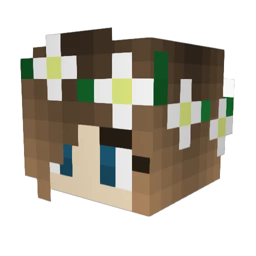 Catnip_Everdean Minecraft avatar head, 3D render