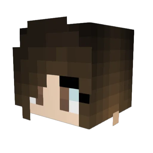 CatoBird Minecraft avatar head, 3D render