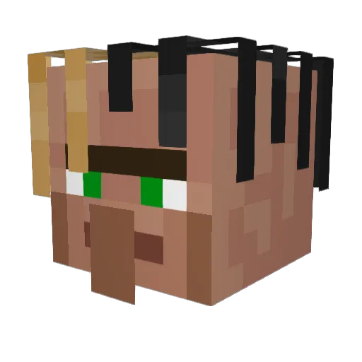 Catochi Minecraft avatar head, 3D render