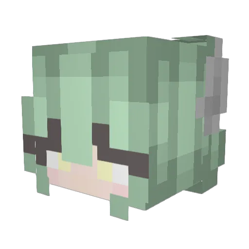 CatosTheBatCat Minecraft avatar head, 3D render