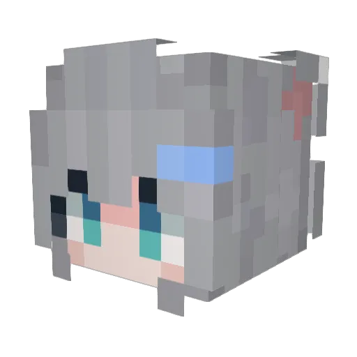 Catous Minecraft avatar head, 3D render