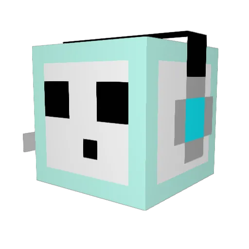 Catpetter123 Minecraft avatar head, 3D render