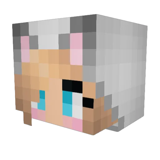 Catpower03 Minecraft avatar head, 3D render