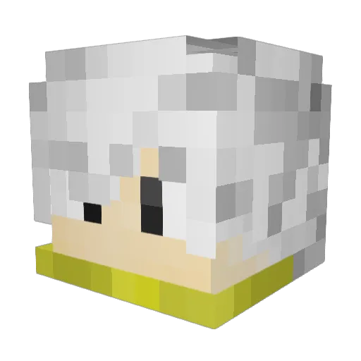 Catre Minecraft avatar head, 3D render