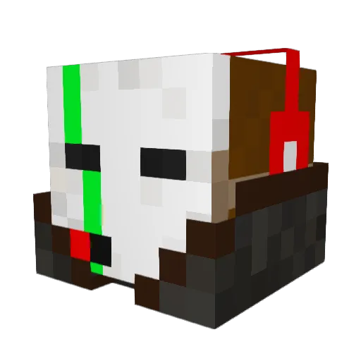 Catricee Minecraft avatar head, 3D render
