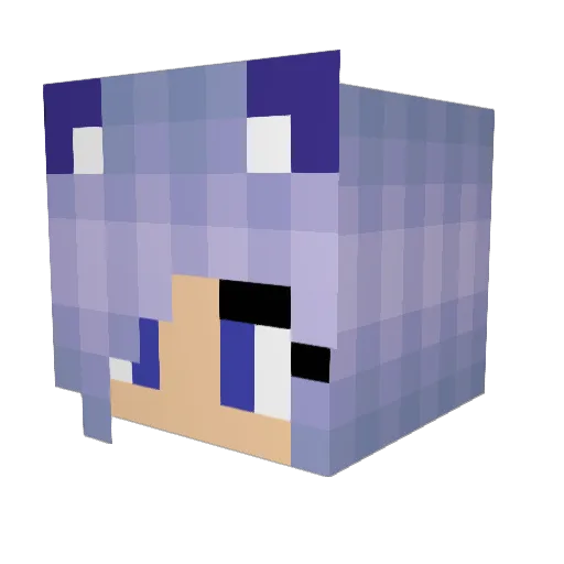 Catrific Minecraft avatar head, 3D render