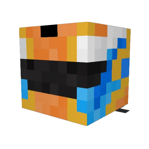 Catriona11 Minecraft avatar head, 3D render