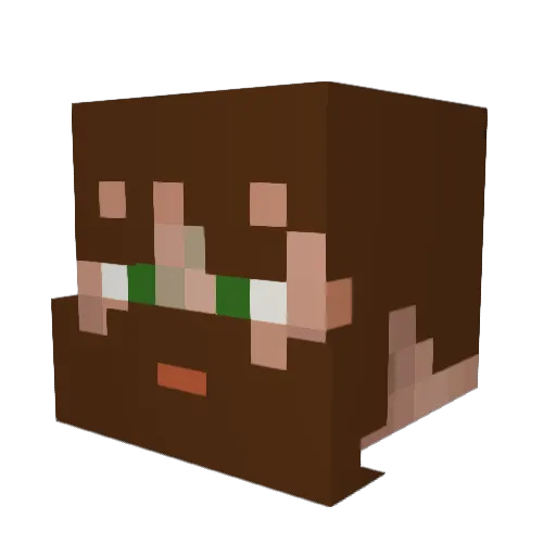 Catritie Minecraft avatar head, 3D render