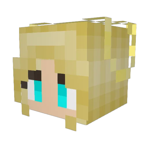 CatsAndSoda Minecraft avatar head, 3D render