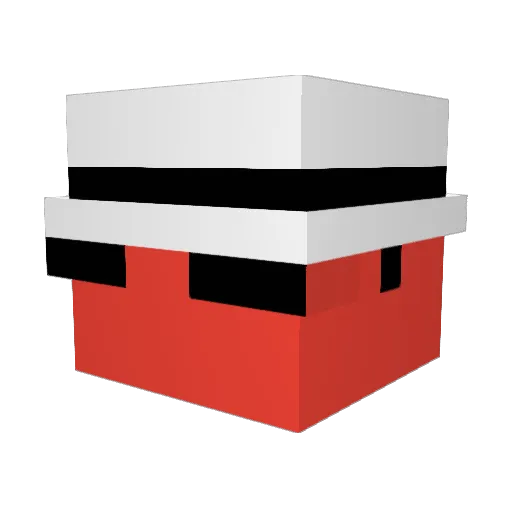 CatsAreRed Minecraft avatar head, 3D render