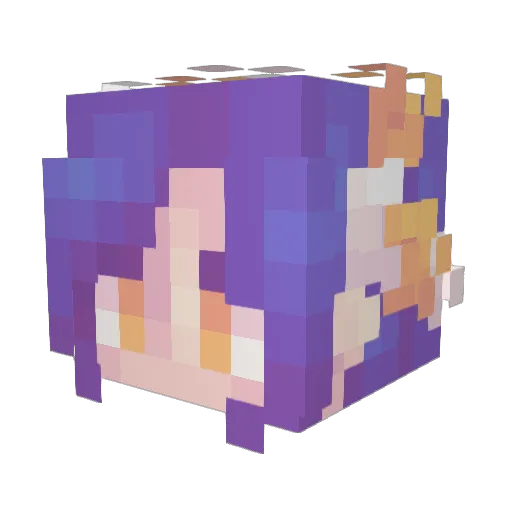 CatsBreath Minecraft avatar head, 3D render