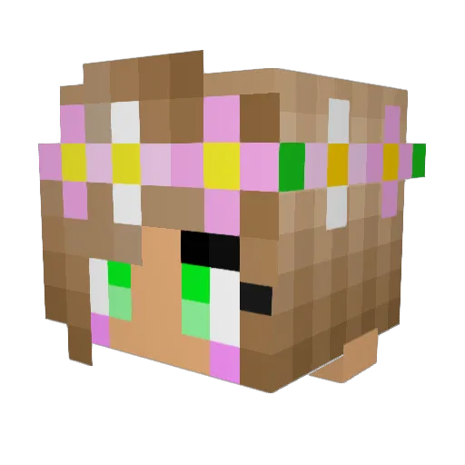 CatsChanning Minecraft avatar head, 3D render