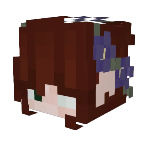 CatsComet Minecraft avatar head, 3D render