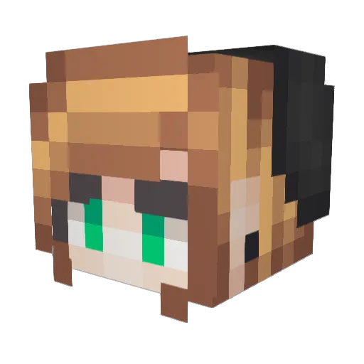 Cats_For_Hannah Minecraft avatar head, 3D render