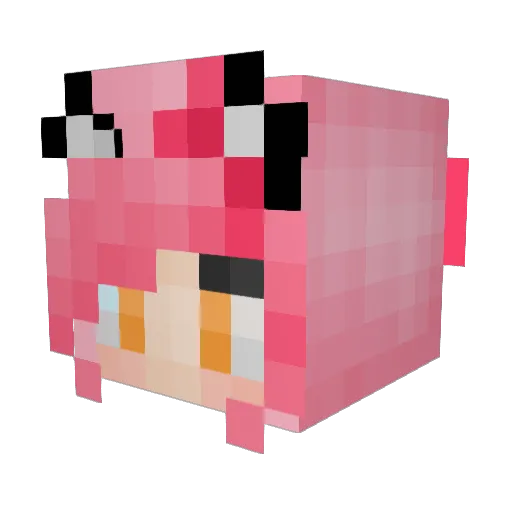 CatsaysMoo Minecraft avatar head, 3D render