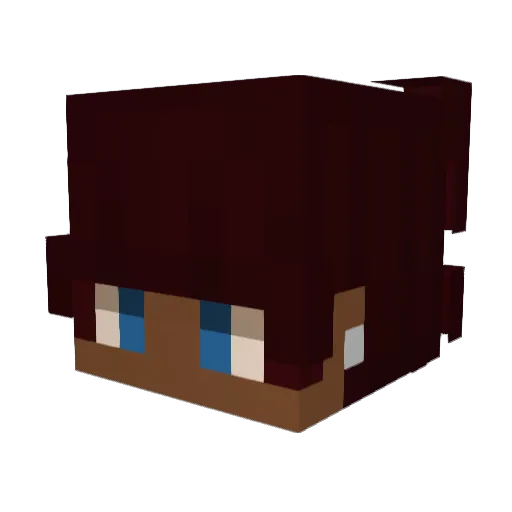 Catsh2dow Minecraft avatar head, 3D render