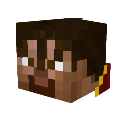 Catsofcats Minecraft avatar head, 3D render