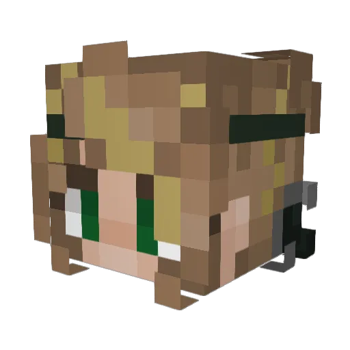 Catstack38 Minecraft avatar head, 3D render