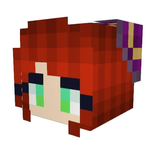 CatsterCatster Minecraft avatar head, 3D render