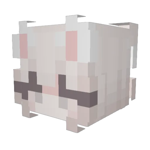 Catt Minecraft avatar head, 3D render
