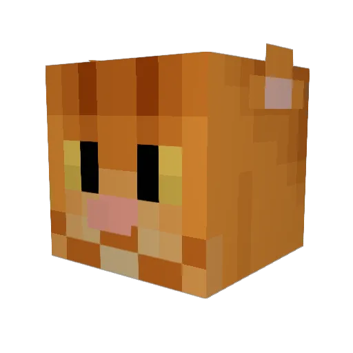 CattPizza Minecraft avatar head, 3D render