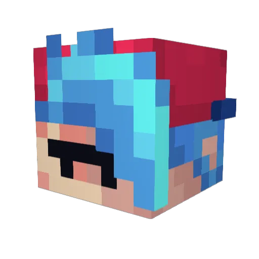 Catta786 Minecraft avatar head, 3D render