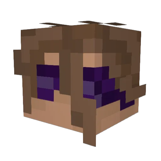 Cattallystt Minecraft avatar head, 3D render