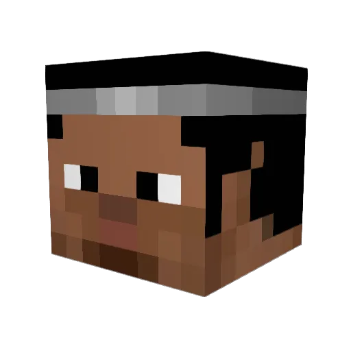 Catteo Minecraft avatar head, 3D render