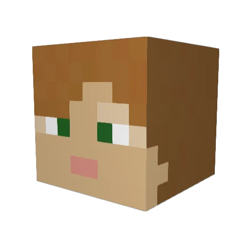 CattierKhan1019 Minecraft avatar head, 3D render