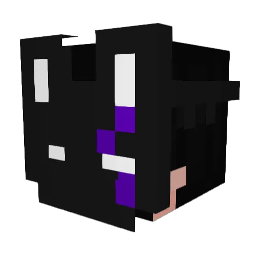Cattiest_ Minecraft avatar head, 3D render