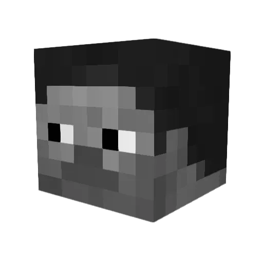 Cattiveria Minecraft avatar head, 3D render