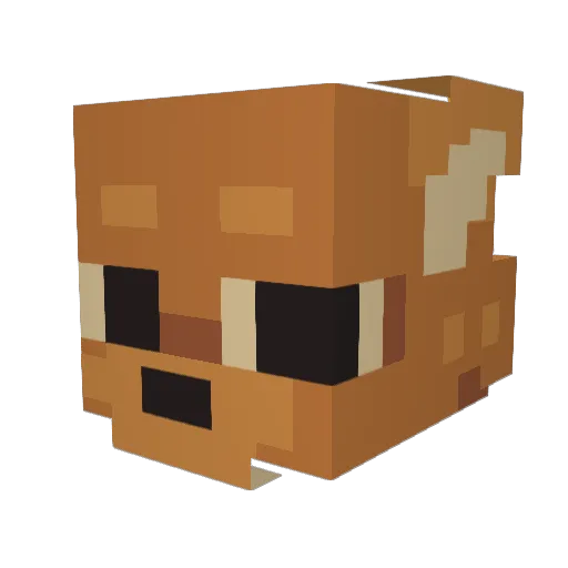 CattoCorn Minecraft avatar head, 3D render