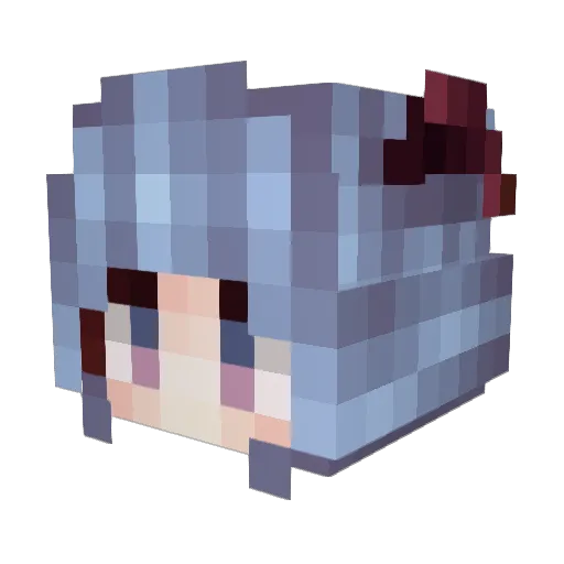 Catttii Minecraft avatar head, 3D render