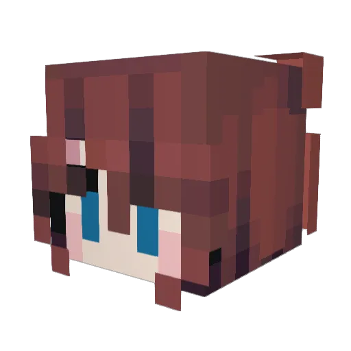 CattyPasta Minecraft avatar head, 3D render