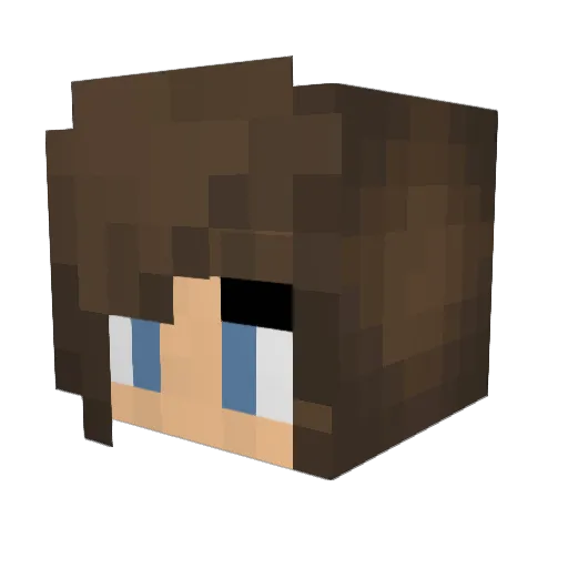 Cattyann Minecraft avatar head, 3D render
