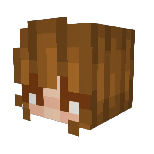 Cattycat777 Minecraft avatar head, 3D render