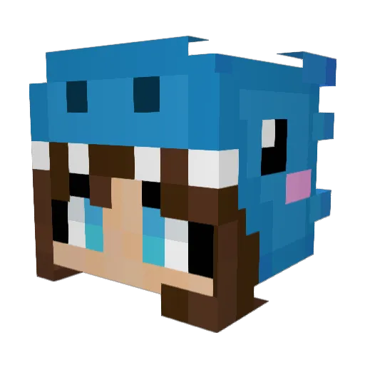 Cattywampus44 Minecraft avatar head, 3D render