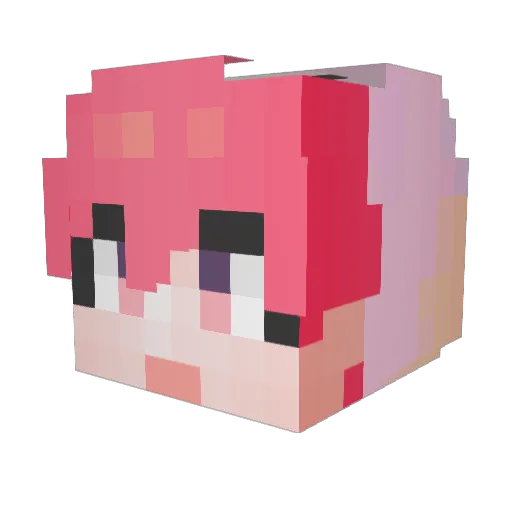 Catuh_ Minecraft avatar head, 3D render