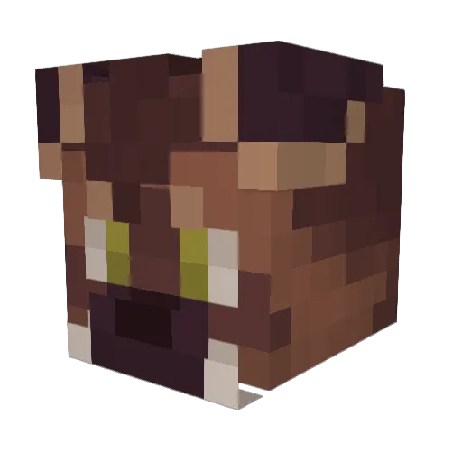 Catupiryy Minecraft avatar head, 3D render